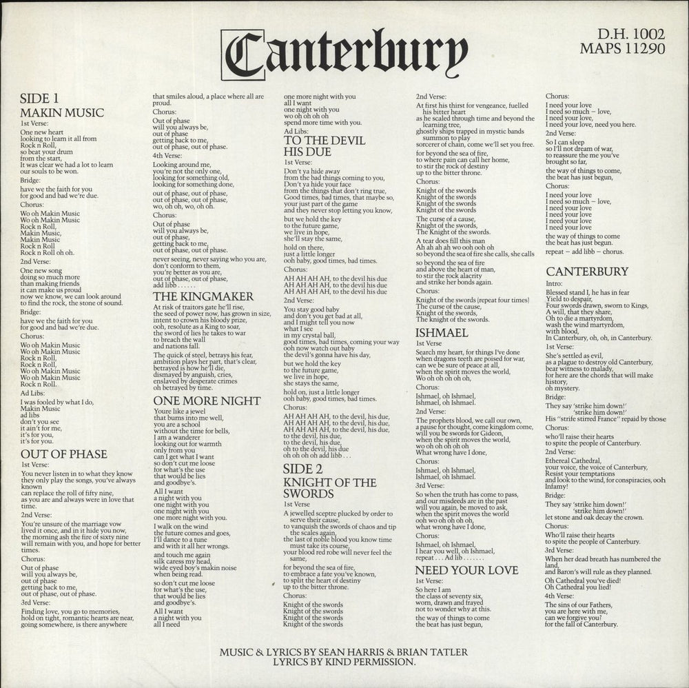 Diamond Head Canterbury UK vinyl LP album (LP record) 1983