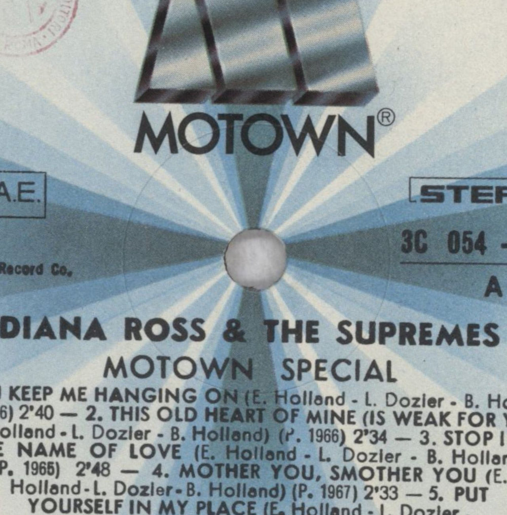 Diana Ross & The Supremes Motown Special Italian vinyl LP album (LP record) D/SLPMO837757