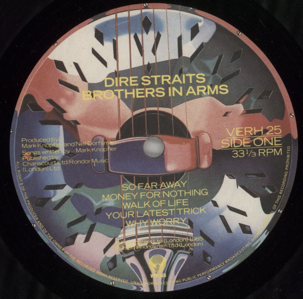 Dire Straits Brothers In Arms - EX UK vinyl LP album (LP record) DIRLPBR86628