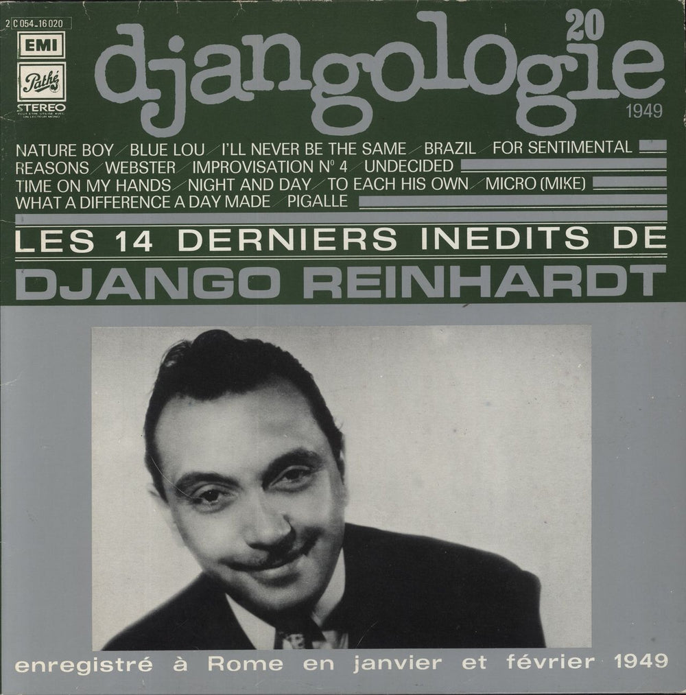 Django Reinhardt Djangologie 20 (1949) French vinyl LP album (LP record) 2C054-16020