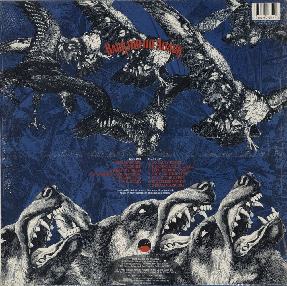 Dokken Back For The Attack - Shrink US vinyl LP album (LP record) 075596073516