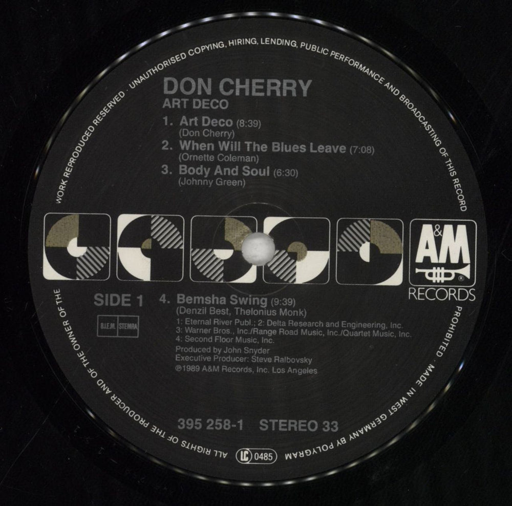 Don Cherry Art Deco German vinyl LP album (LP record) D48LPAR567508