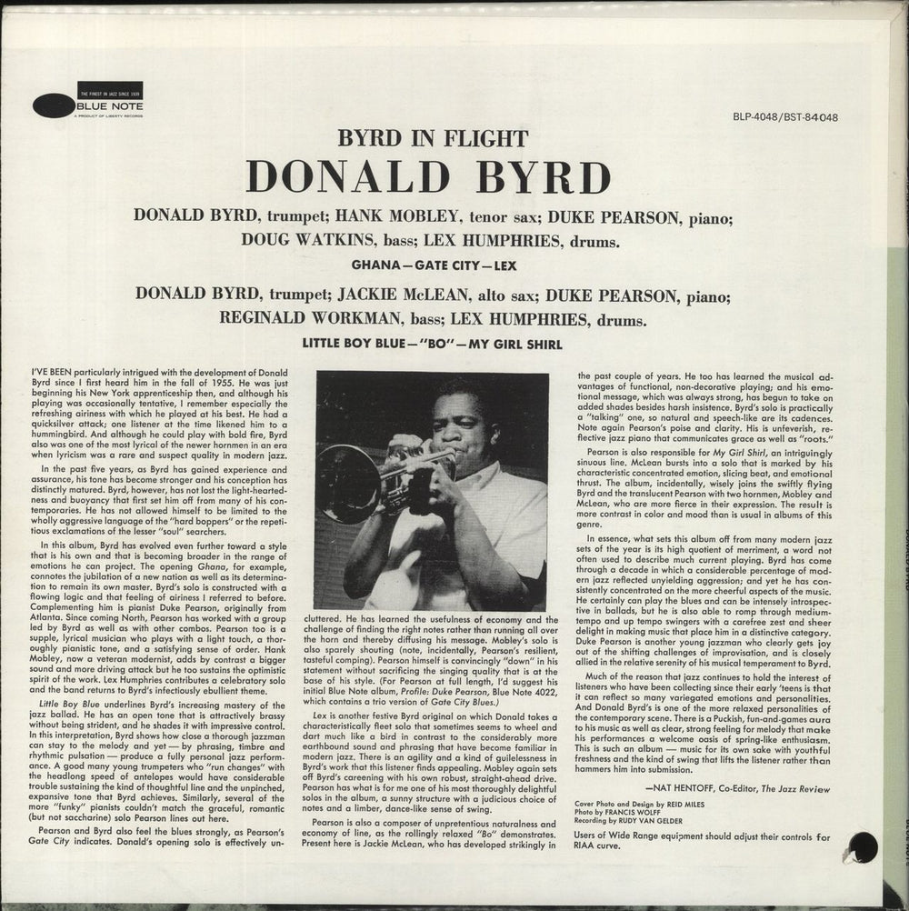 Donald Byrd Byrd In Flight - 'b' Label US vinyl LP album (LP record)