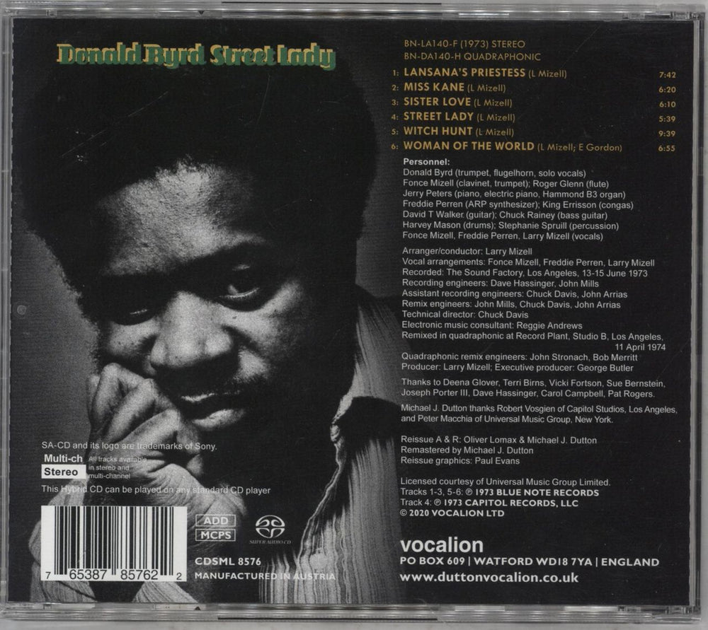 Donald Byrd Street Lady UK super audio CD SACD DOBSAST853635