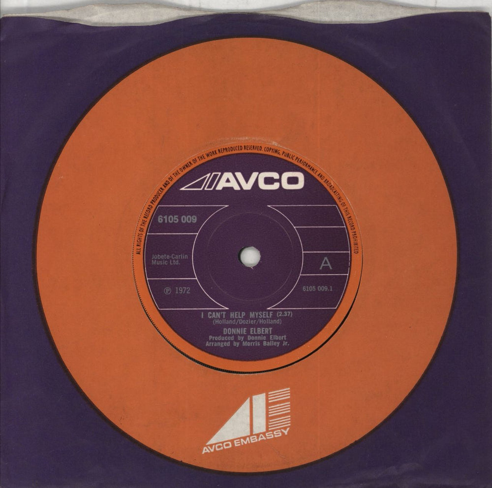 Donnie Elbert I Can't Help Myself - Solid UK 7" vinyl single (7 inch record / 45) 6105009