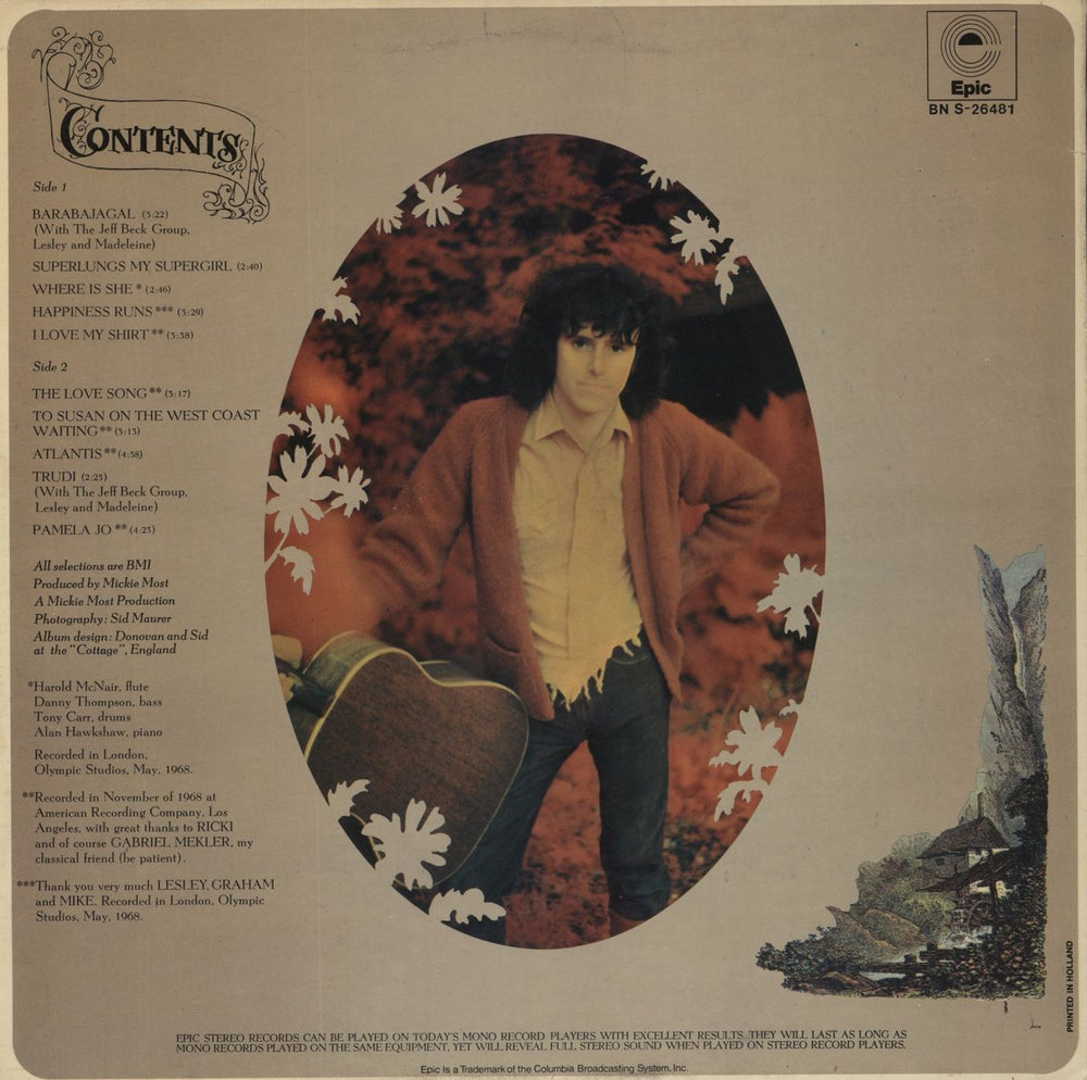 Donovan Barabajagal - 1st Yellow label Dutch vinyl LP album (LP record)