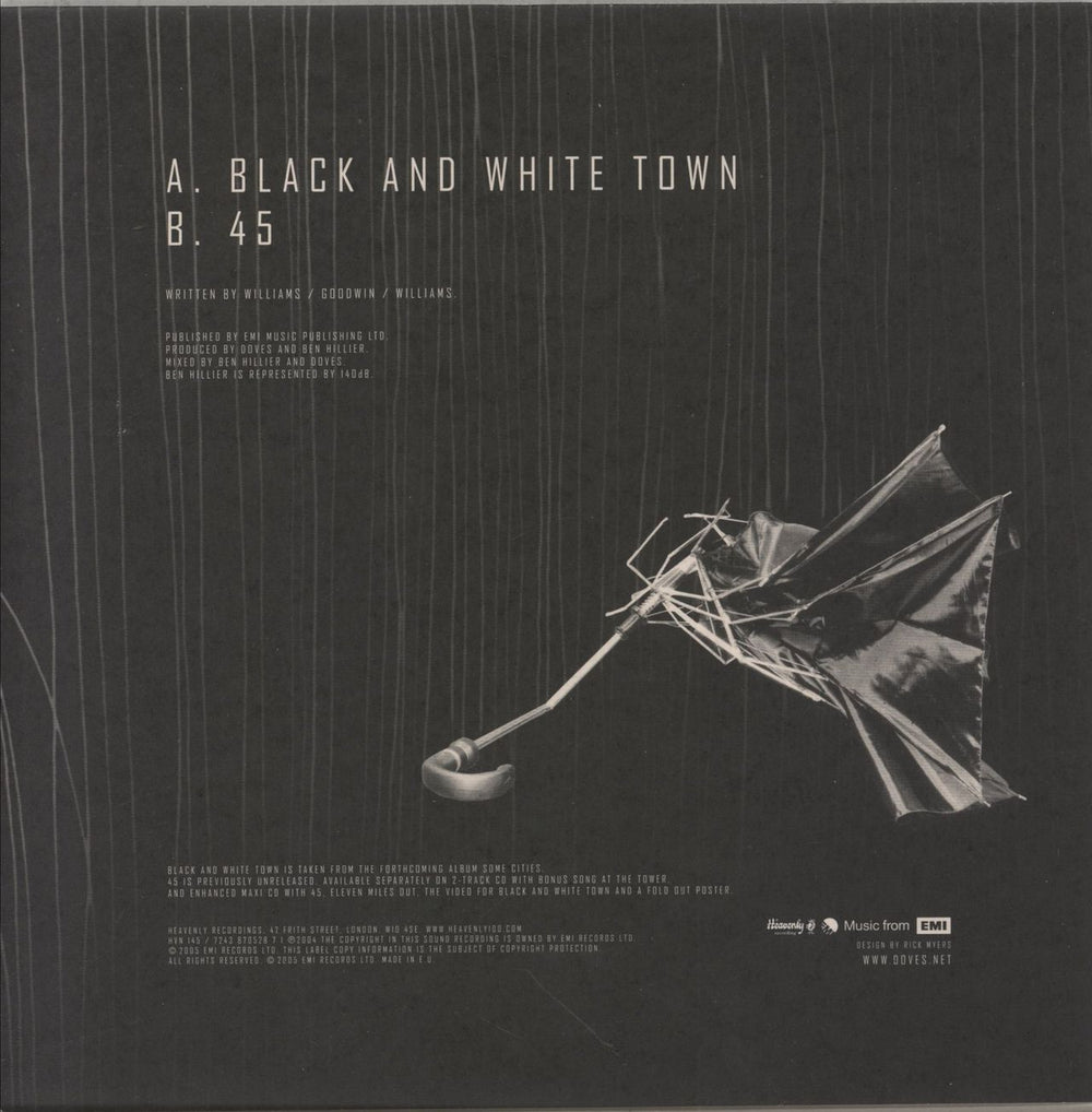 Doves Black And White Town - Ticket Stub UK 7" vinyl single (7 inch record / 45) 724387052871