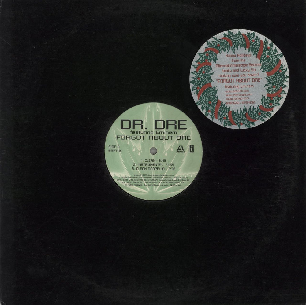 Dr Dre Forgot About Dre US Promo 12" vinyl single (12 inch record / Maxi-single) INT8P-6766
