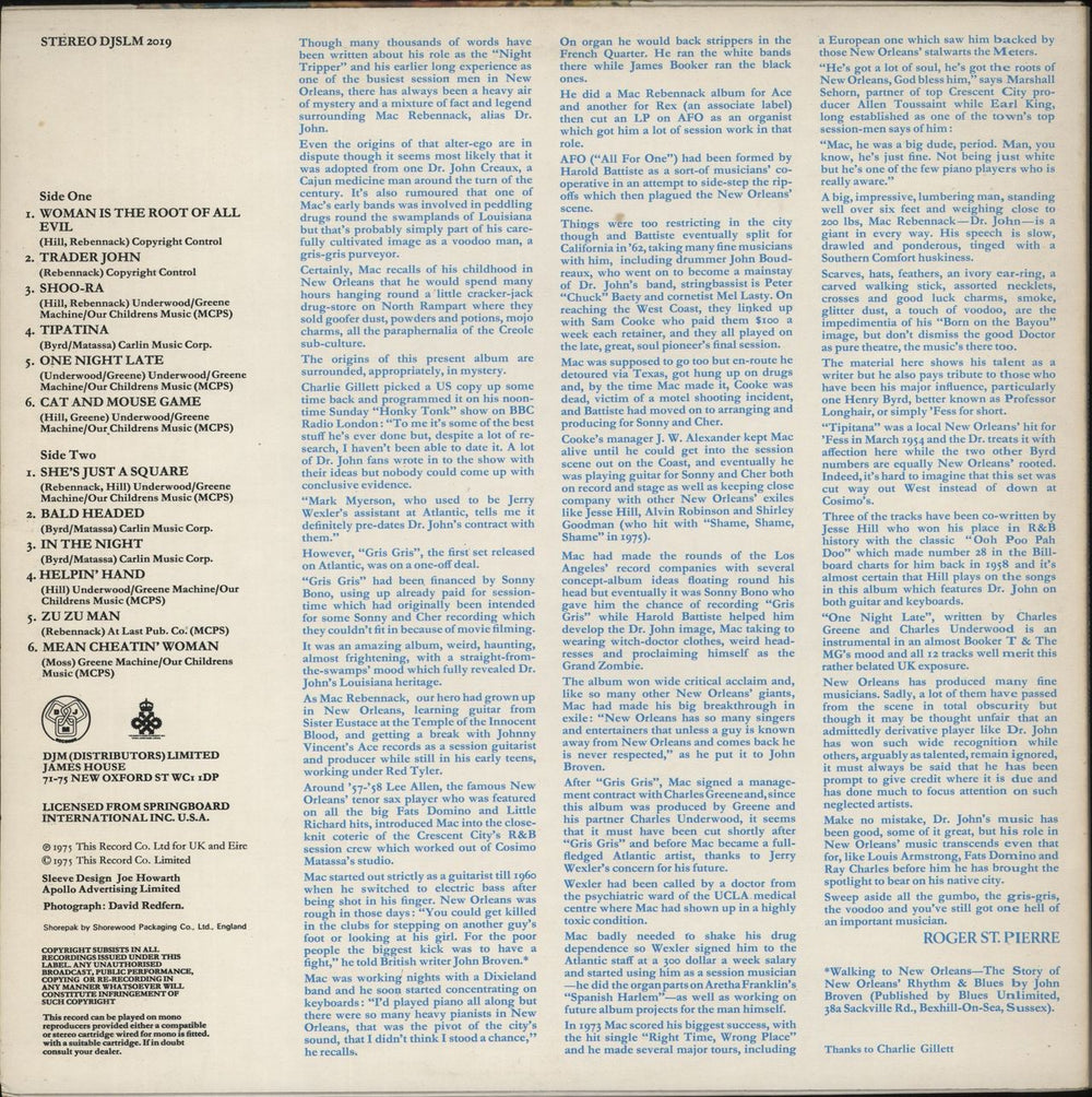 Dr John Cut Me While I'm Hot - Promo Stickered UK Promo vinyl LP album (LP record)