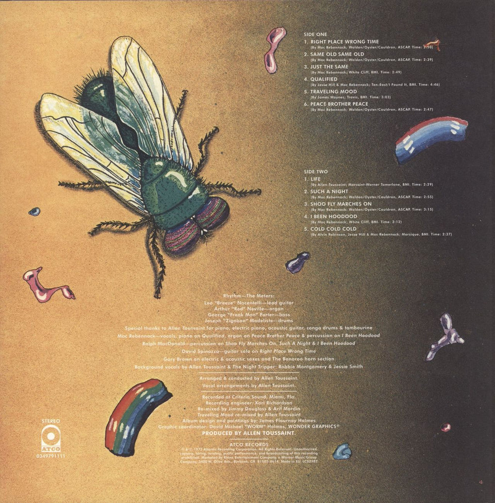 Dr John In The Right Place US vinyl LP album (LP record)