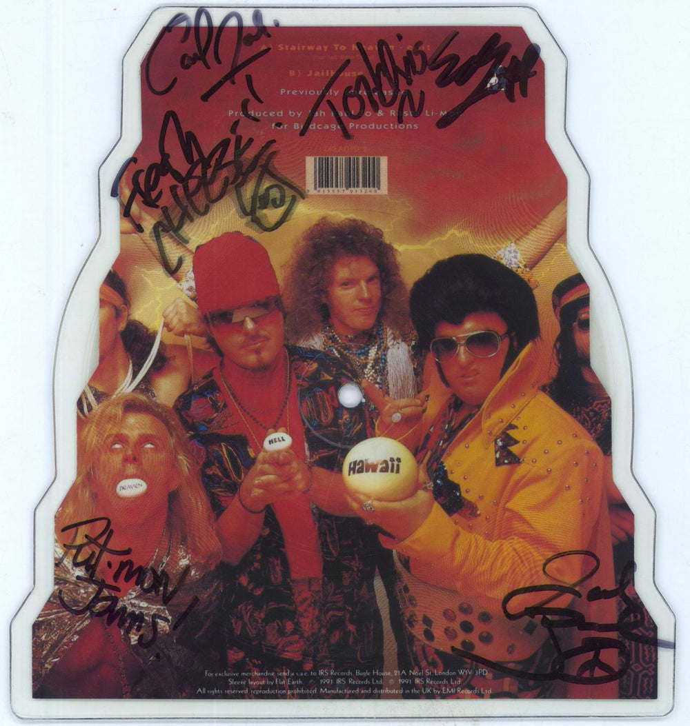 Dread Zeppelin Stairway To Heaven - Autographed UK shaped picture disc (picture disc vinyl record) DREADPD2