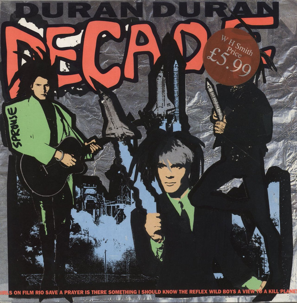 Duran Duran Decade - Price Sticker UK vinyl LP album (LP record) DDX10
