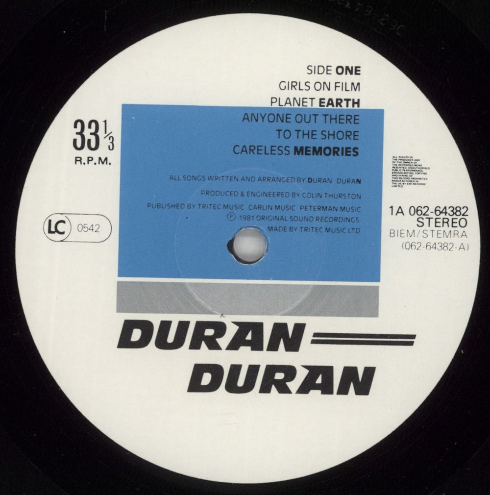 Duran Duran Duran Duran Dutch vinyl LP album (LP record) DDNLPDU877345