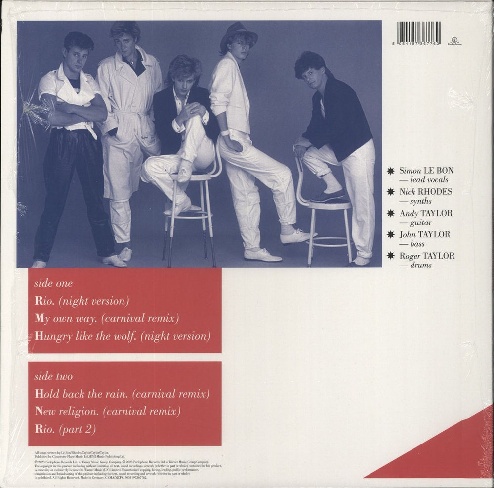 Duran Duran Rio Carnival - Red & Blue Swirl Vinyl - RSD 2023 UK vinyl LP album (LP record) 5054197367762