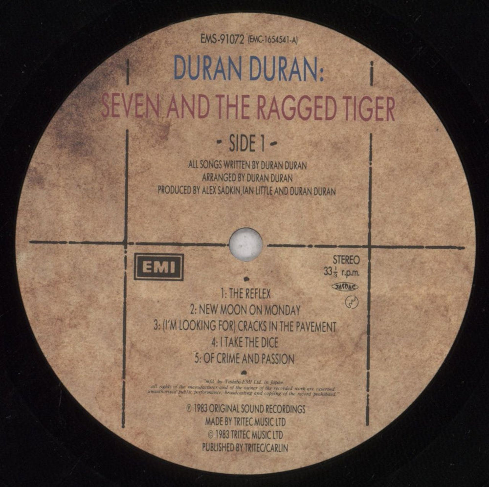 Duran Duran Seven & The Ragged Tiger - Insert & Obi Japanese vinyl LP album (LP record) DDNLPSE177941