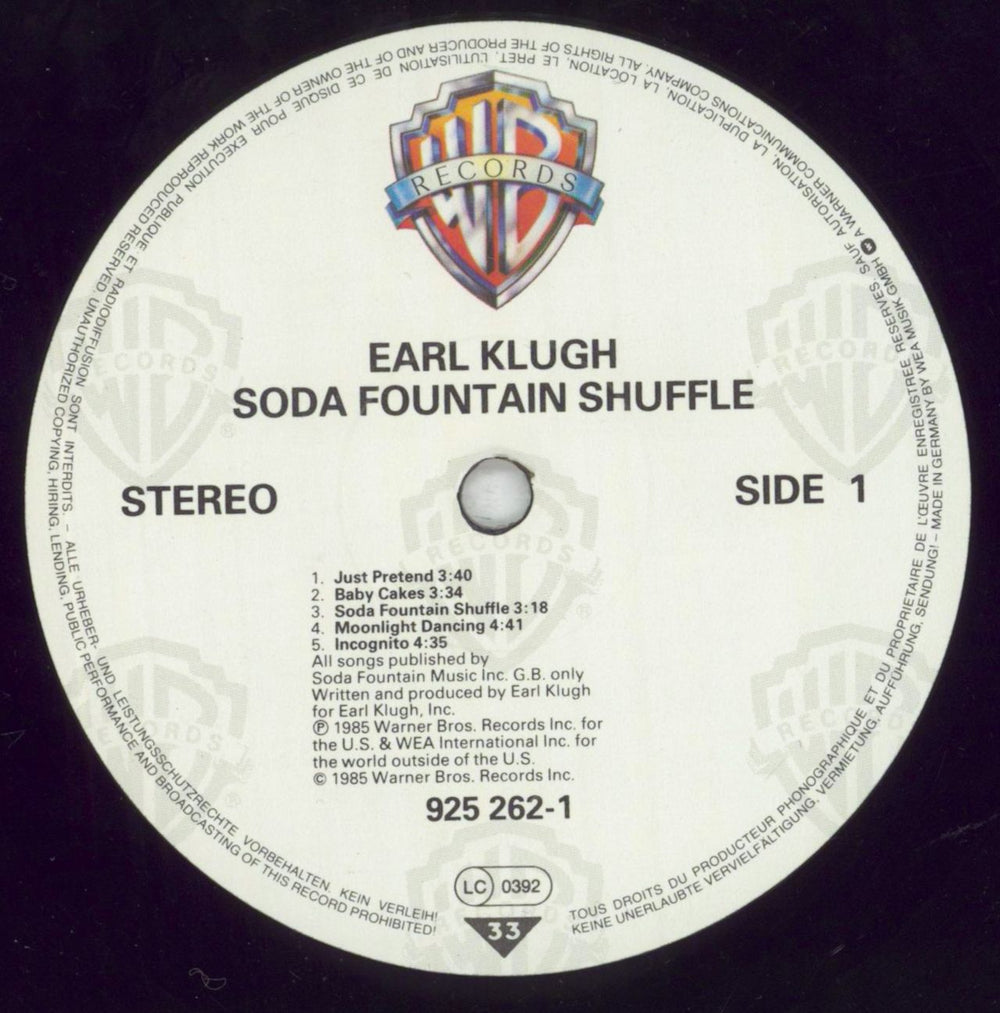 Earl Klugh Soda Fountain Shuffle German vinyl LP album (LP record) EAQLPSO633103