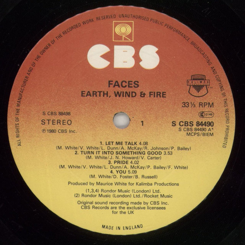 Earth Wind & Fire Faces + Poster + Hype-Sticker UK 2-LP vinyl record set (Double LP Album) EWF2LFA812164
