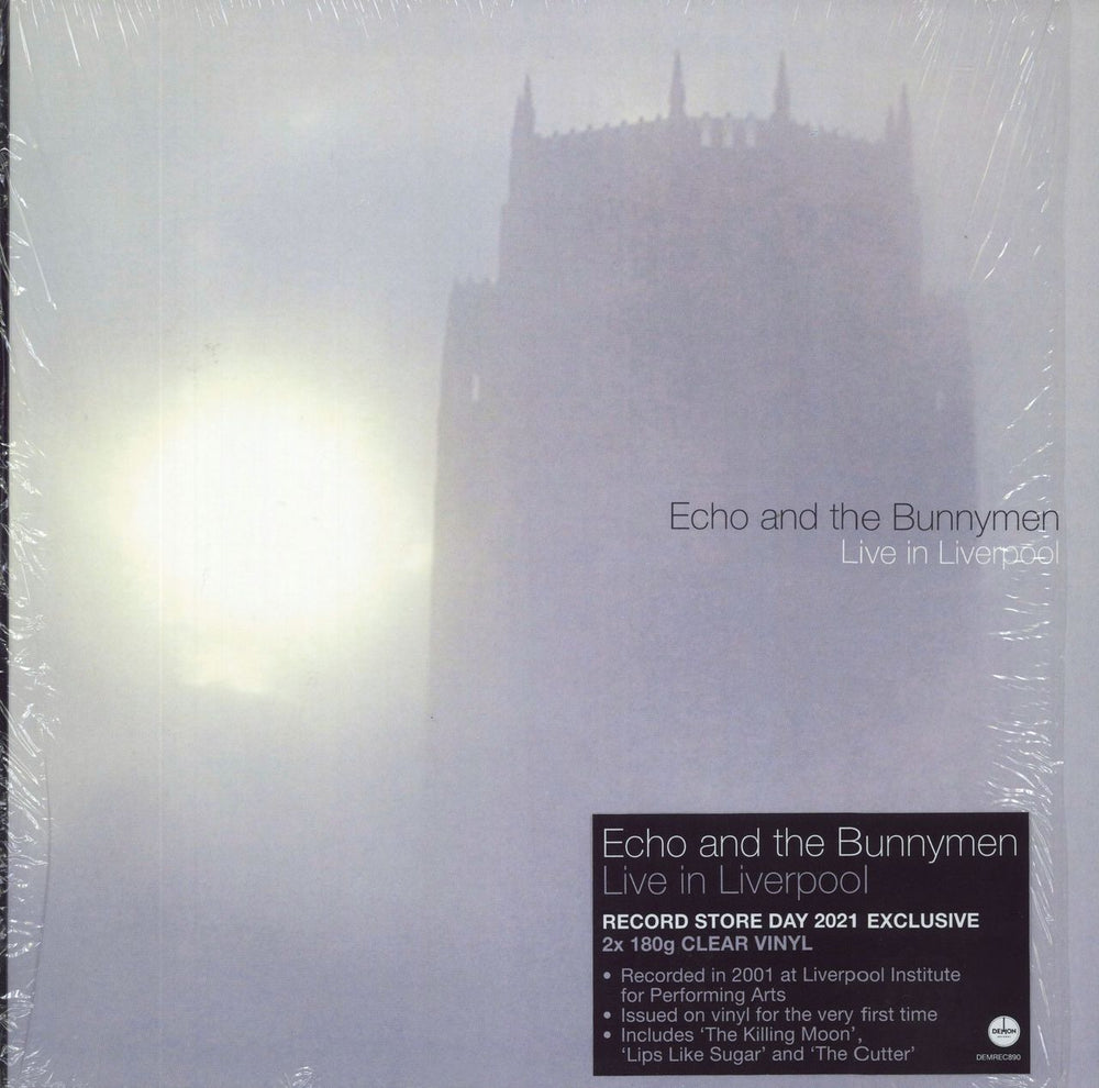 Echo & The Bunnymen Live In Liverpool - 180 Gram Clear Vinyl UK 2-LP vinyl record set (Double LP Album) DEMREC890