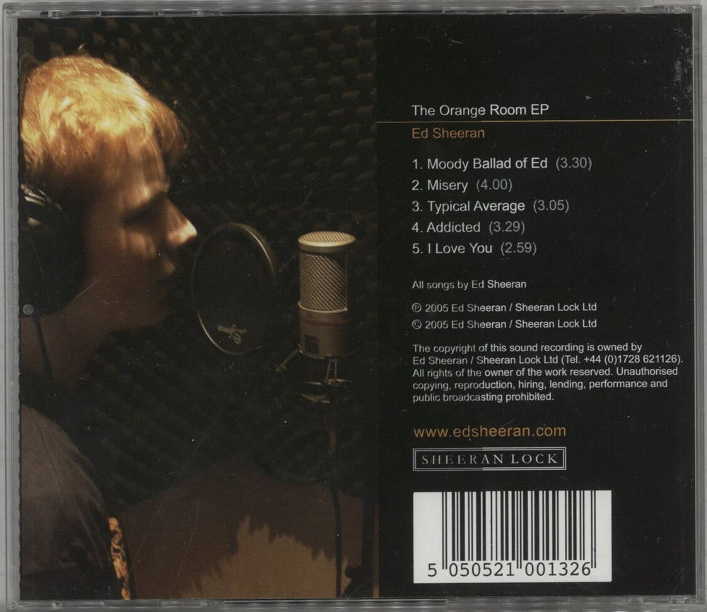 Ed Sheeran The Orange Room EP UK CD single (CD5 / 5") 5050521001326