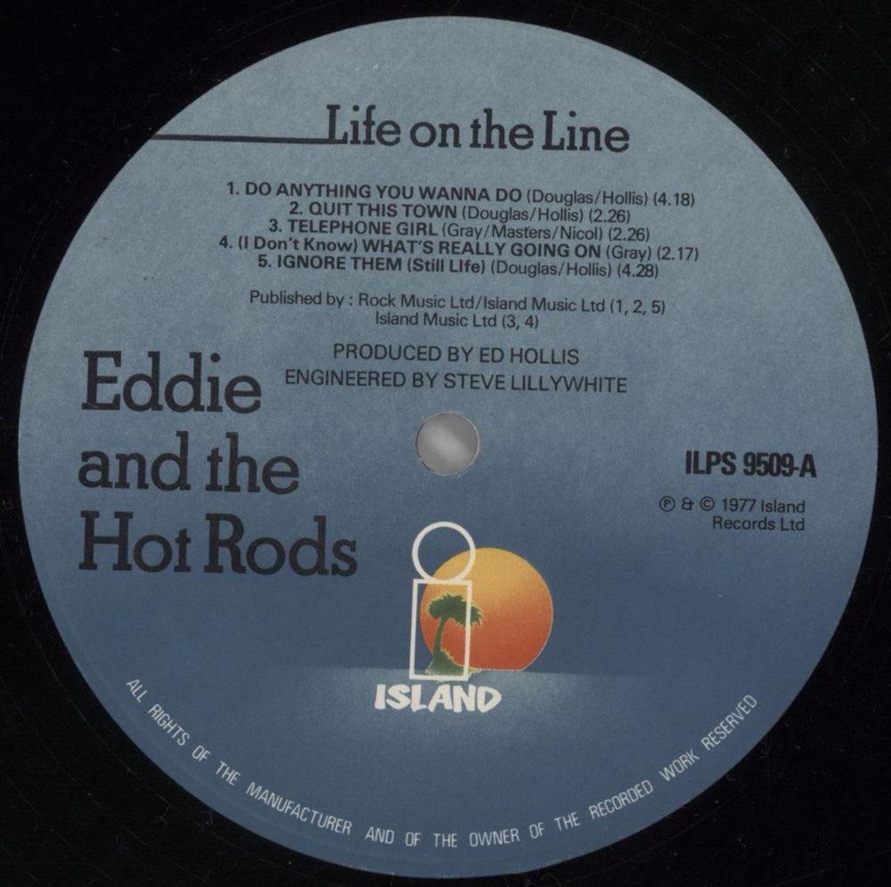 Eddie And The Hot Rods Life On The Line - Fully Autographed UK vinyl LP album (LP record) 1977