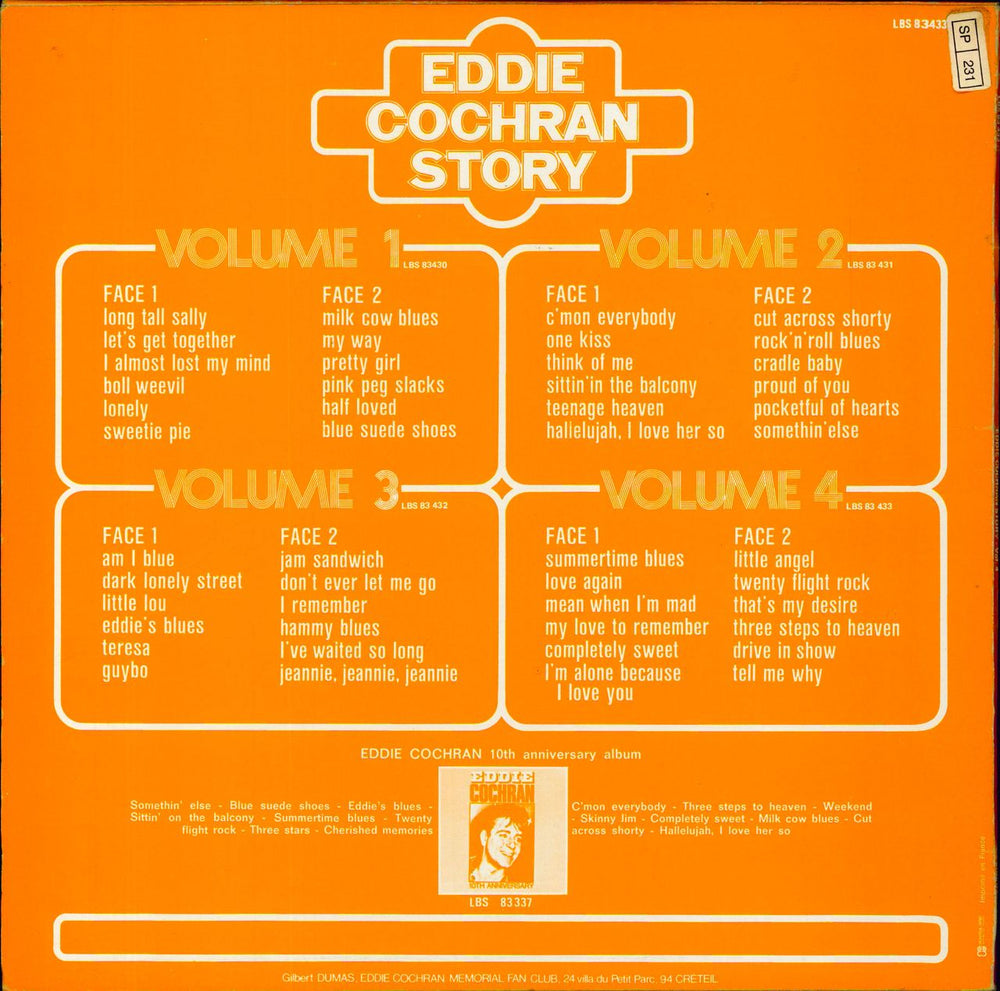 Eddie Cochran Story Volume 4 French vinyl LP album (LP record)