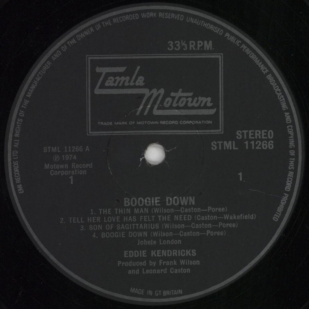 Eddie Kendricks Boogie Down UK vinyl LP album (LP record) EKDLPBO762407