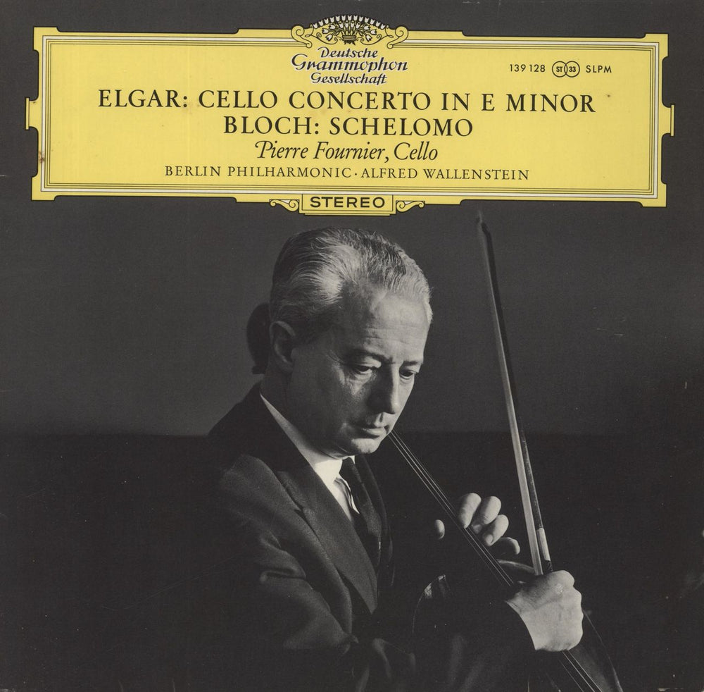 Edward Elgar Cello Concerto In E Minor/ Bloch: Schelomo UK vinyl LP album (LP record) SLPM139128