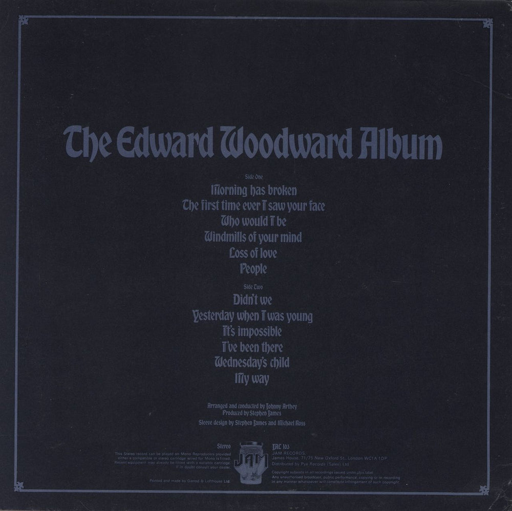 Edward Woodward The Edward Woodward Album UK vinyl LP album (LP record)