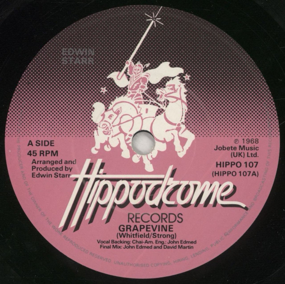 Edwin Starr Grapevine UK 7" vinyl single (7 inch record / 45) EDS07GR863069
