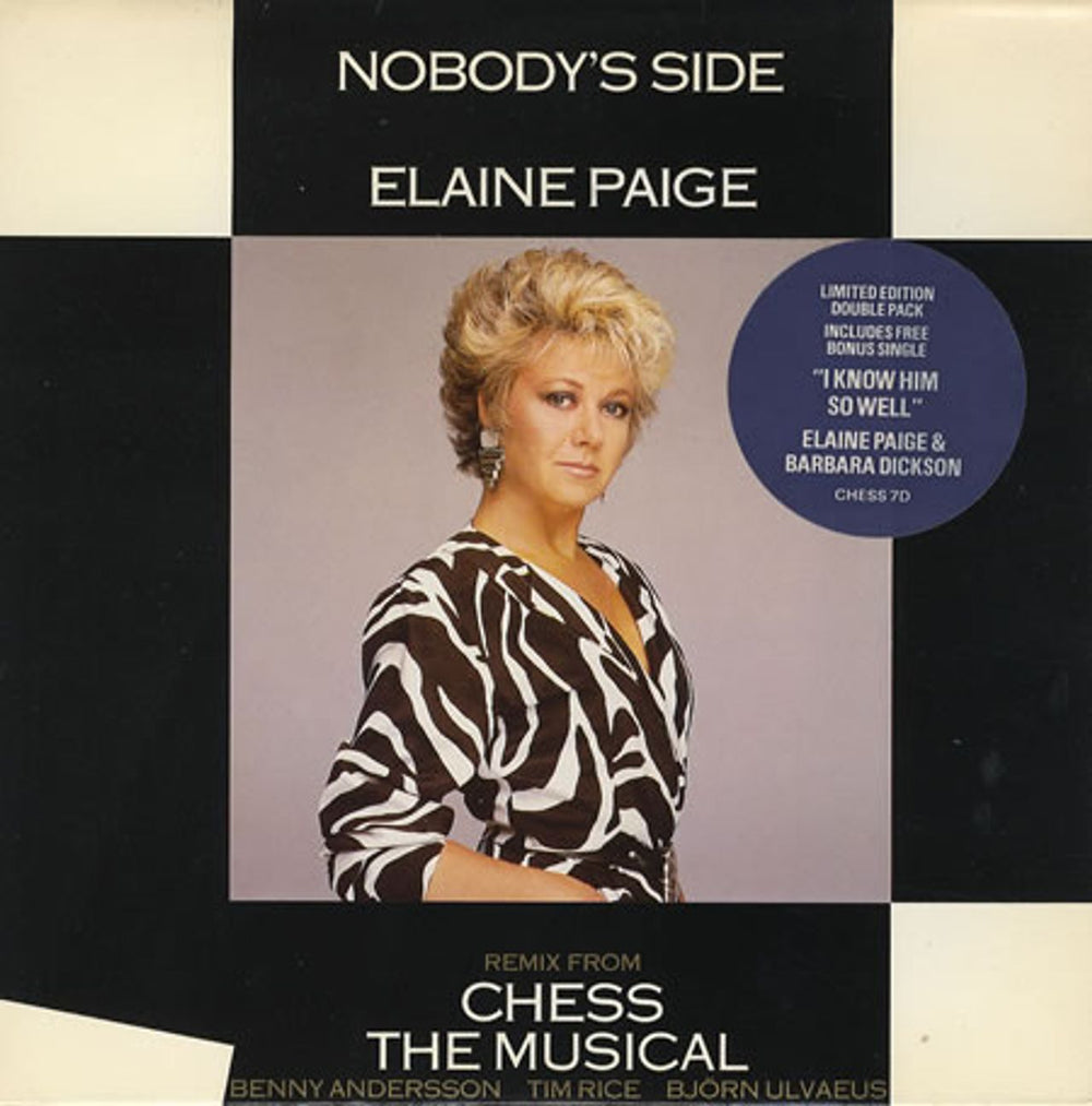 Elaine Paige Nobody's Side UK 7" vinyl single (7 inch record / 45) CHESS7D