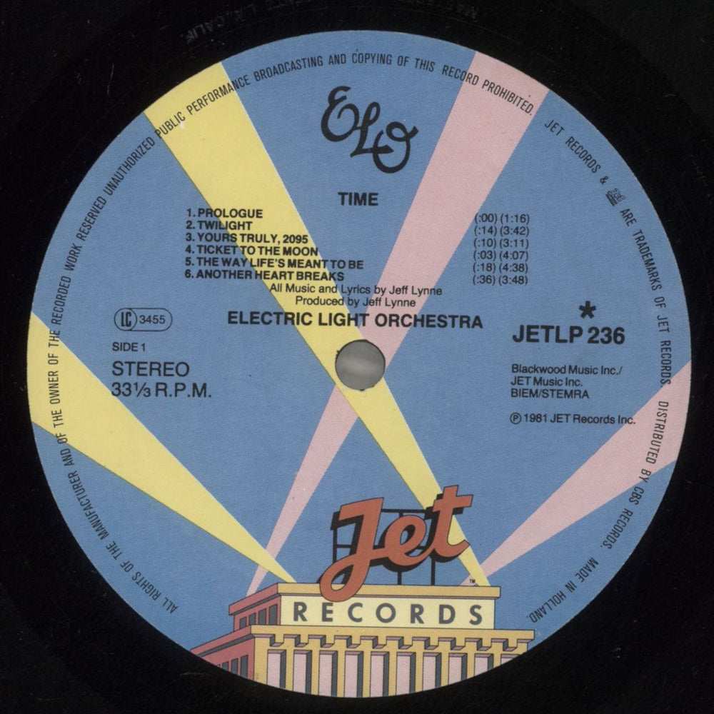 Electric Light Orchestra Time Dutch vinyl LP album (LP record) ELOLPTI879615