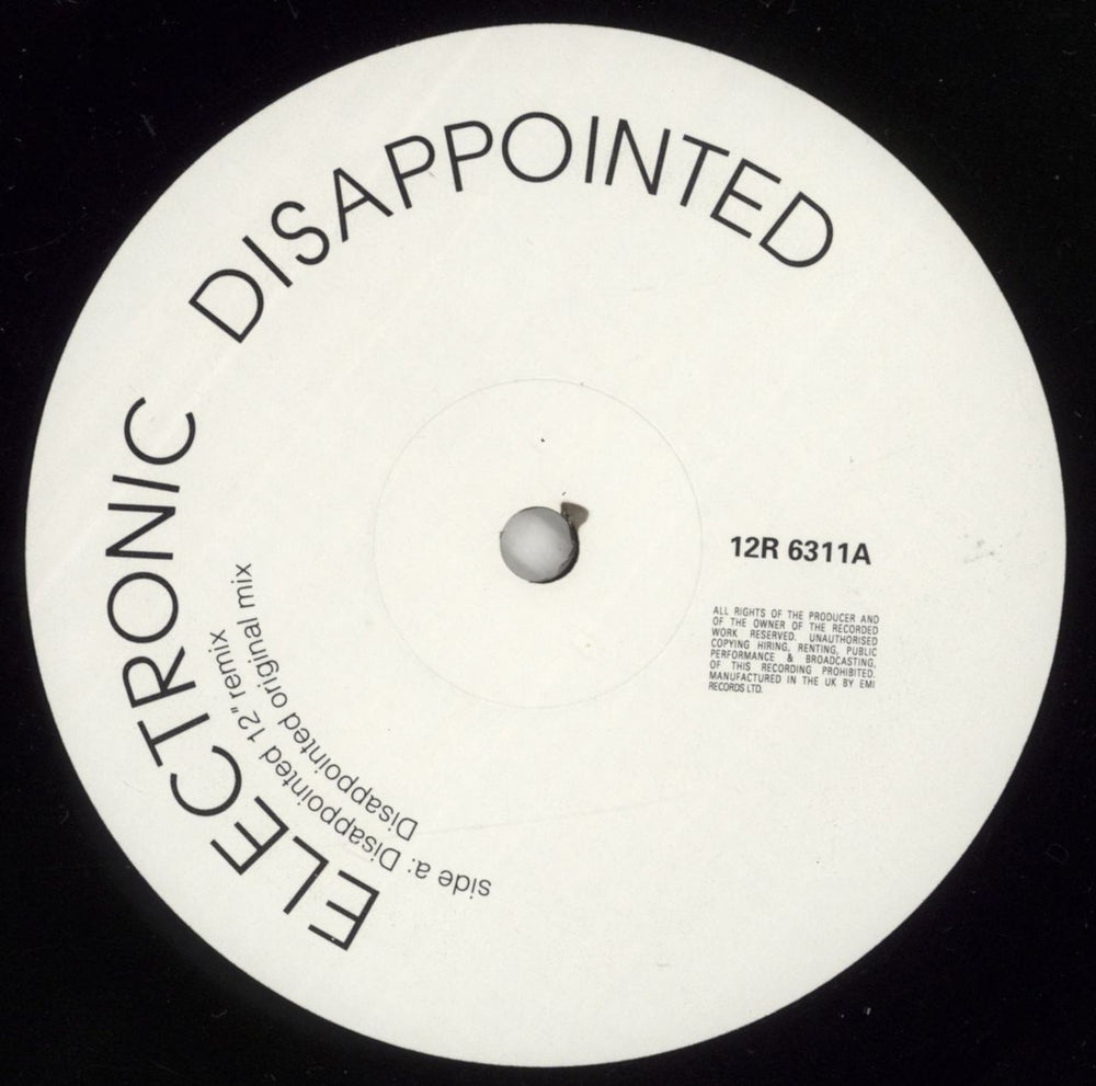 Electronic Disappointed UK 12" vinyl single (12 inch record / Maxi-single) ELE12DI80756