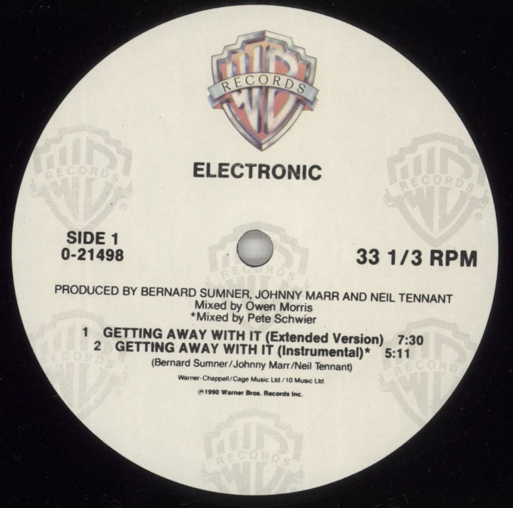 Electronic Getting Away With It US 12" vinyl single (12 inch record / Maxi-single) ELE12GE04317