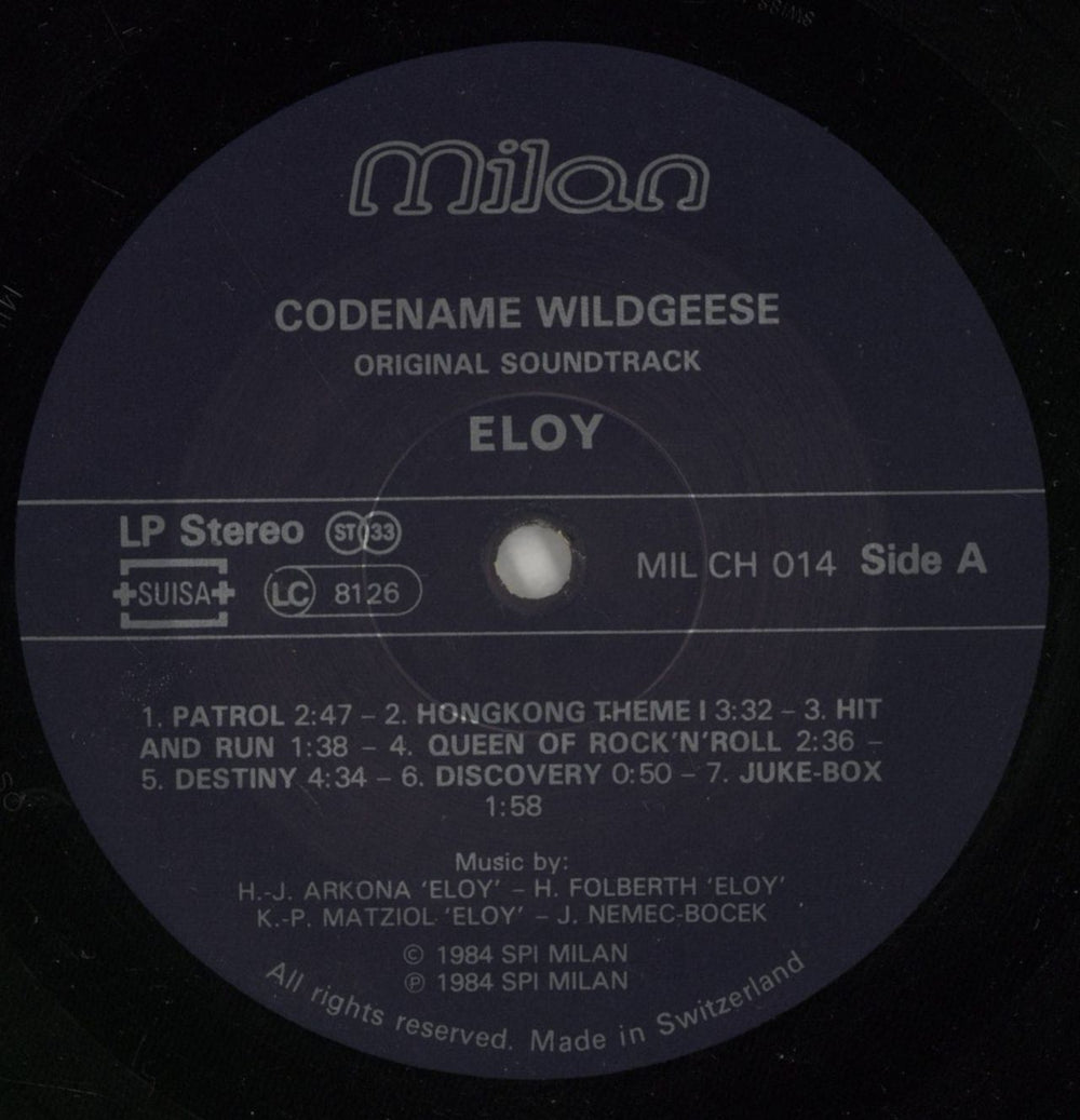 Eloy Codename Wildgeese Swiss vinyl LP album (LP record) LOYLPCO539747