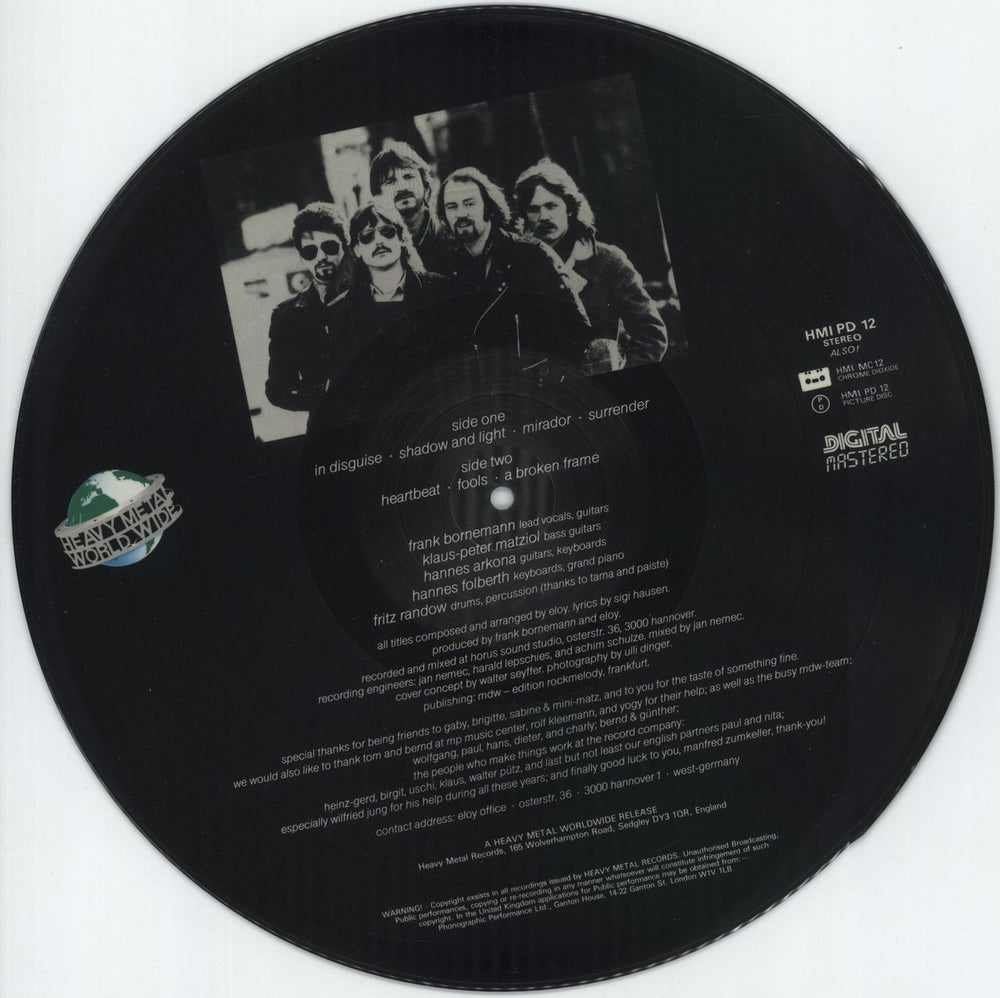 Eloy Performance UK picture disc LP (vinyl picture disc album)