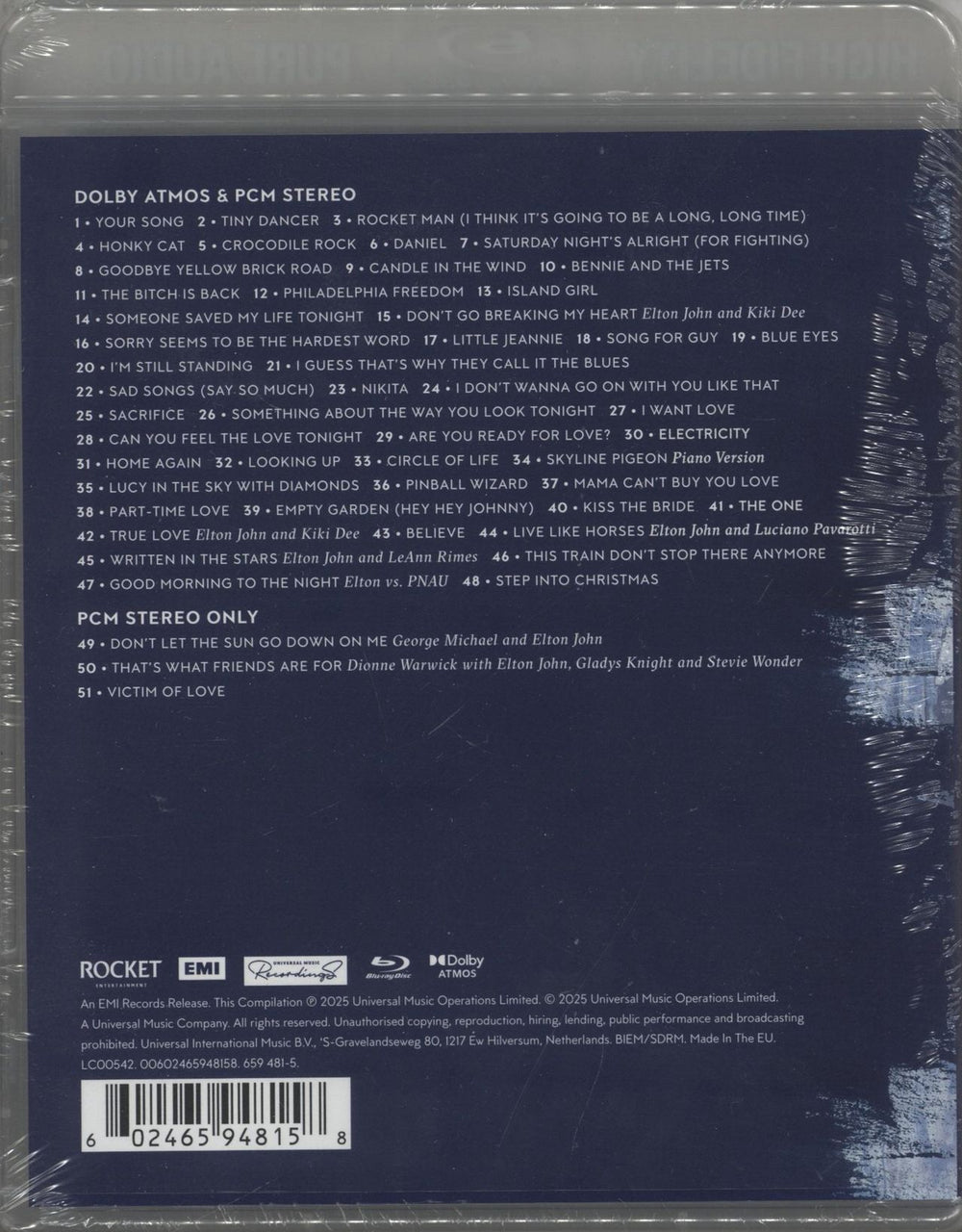 Elton John Diamonds - Sealed UK Blu Ray DVD 602465948158