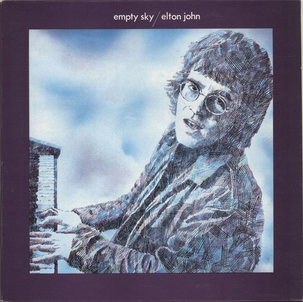 Elton John Empty Sky - Speckled Translucent Vinyl UK vinyl LP album (LP record) DJLPS403