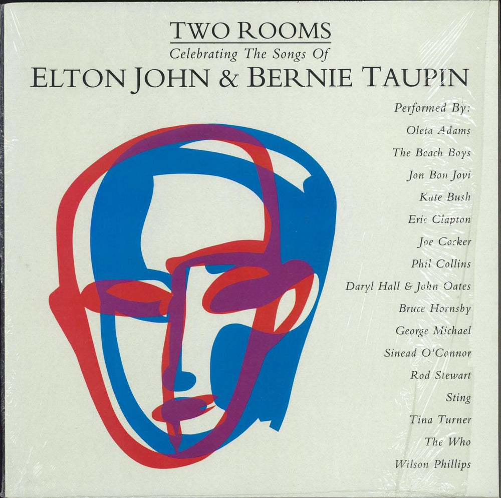 Elton John Two Rooms - Shrink Dutch 2-LP vinyl record set (Double LP Album) 845749-1