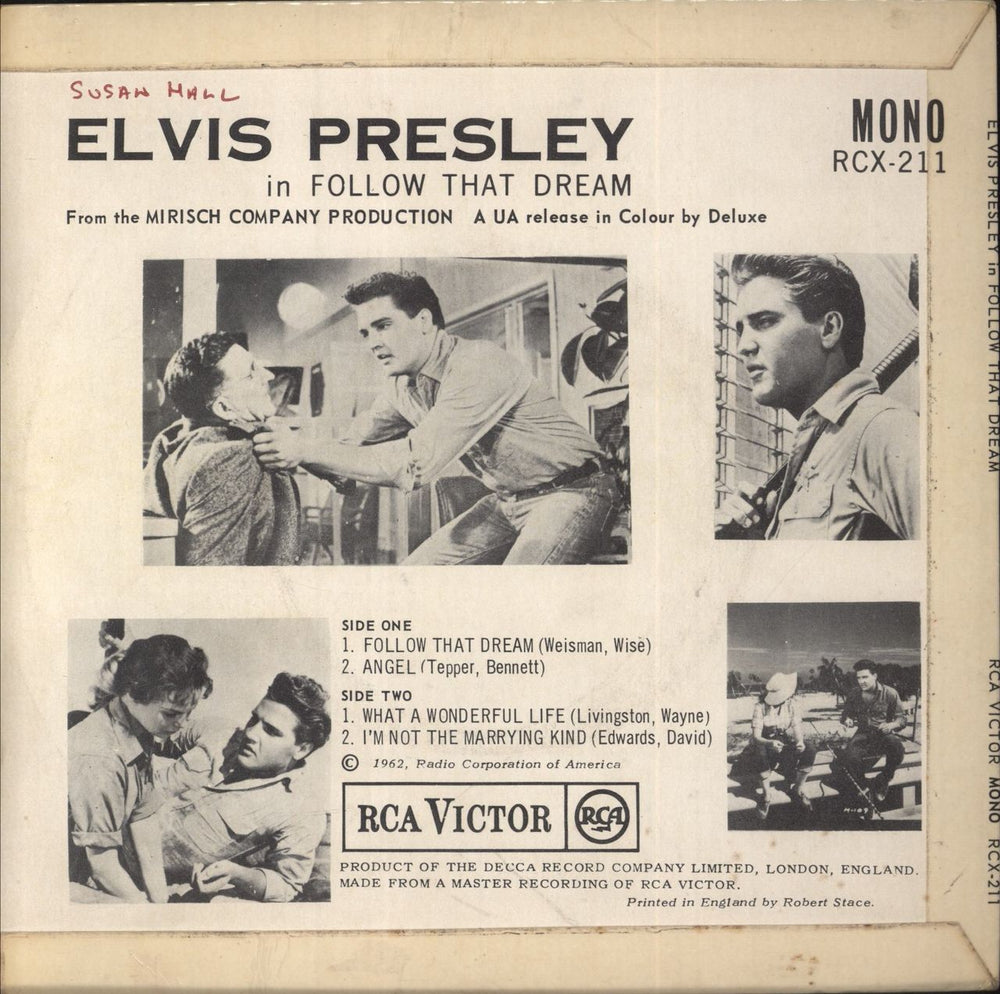Elvis Presley Follow That Dream EP - 1st - VG UK 7" vinyl single (7 inch record / 45)