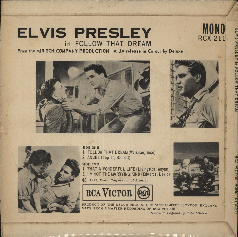 Elvis Presley Follow That Dream EP - 1st - VG UK 7" vinyl single (7 inch record / 45)