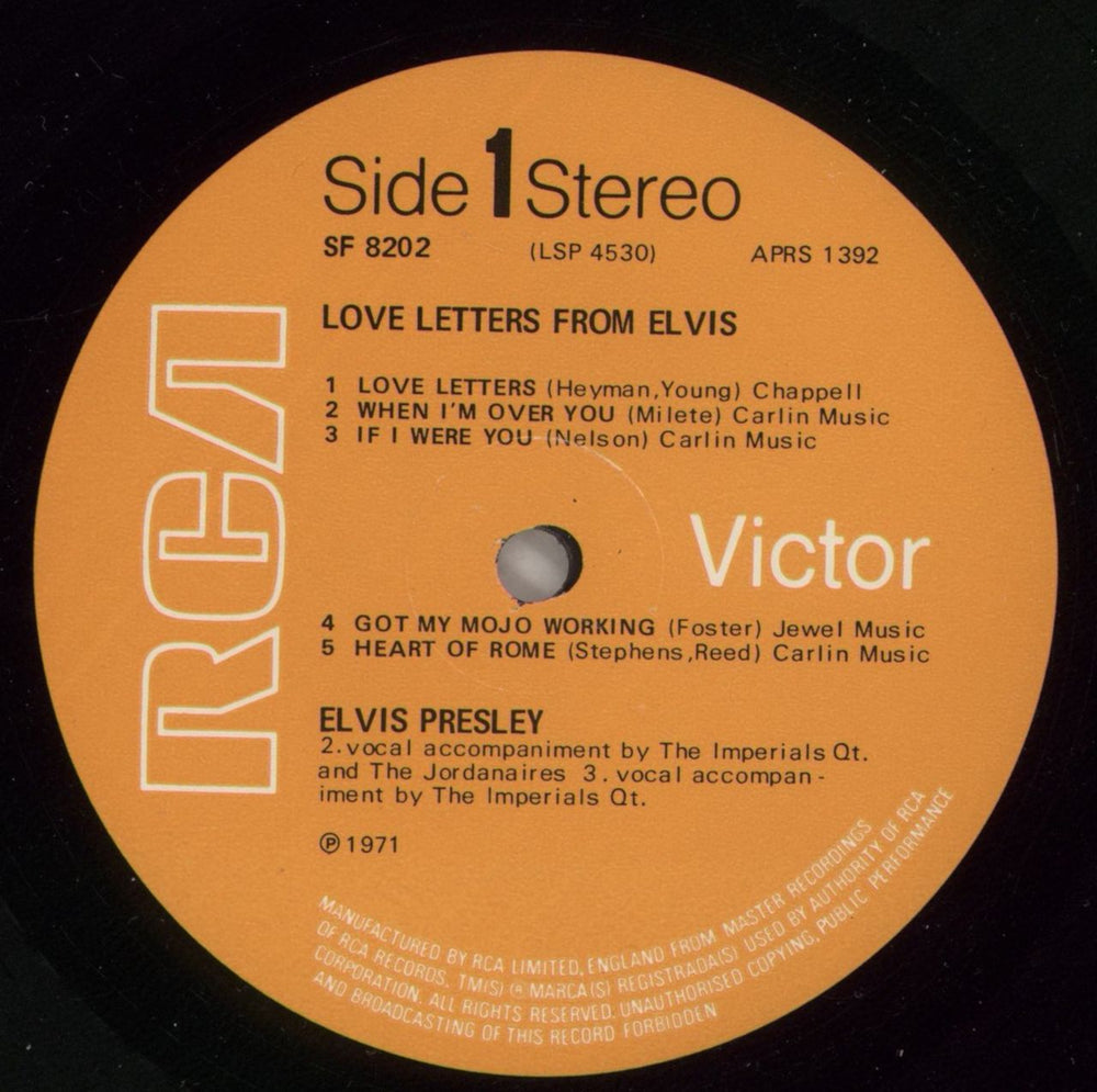 Elvis Presley Love Letters From Elvis UK vinyl LP album (LP record) ELVLPLO766026