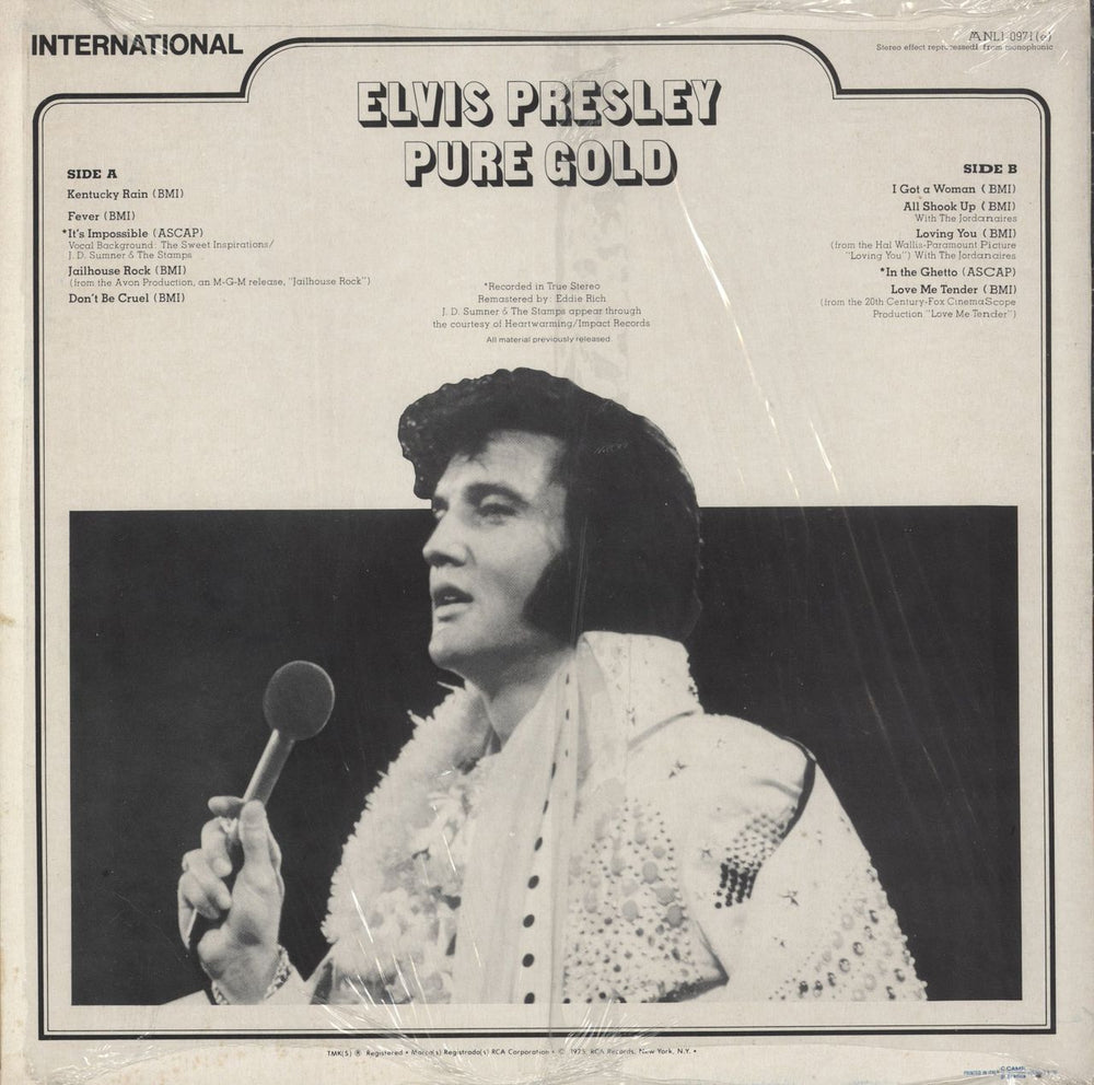 Elvis Presley Pure Gold Italian vinyl LP album (LP record)