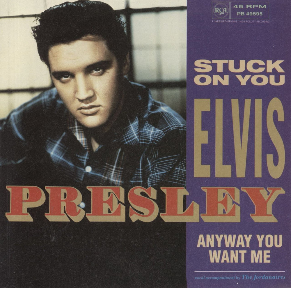 Elvis Presley Stuck On You UK 7" vinyl single (7 inch record / 45) PB49595