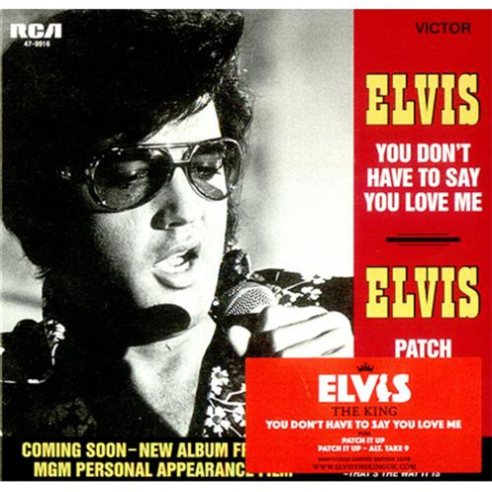 Elvis Presley You Don't Have To Say You Love Me UK CD single (CD5 / 5") 88697125232