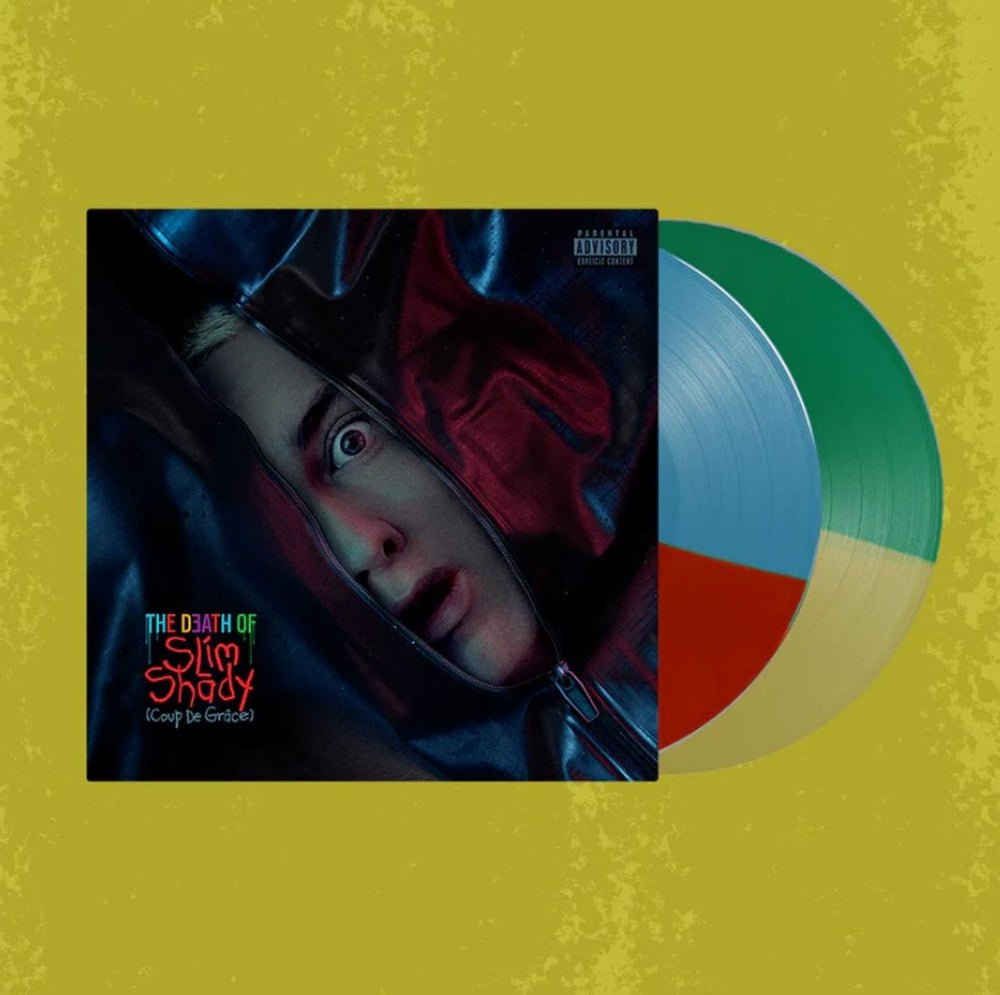 Eminem The Death Of Slim Shady [Coup De Grace] - Crayon Tri-Colour Vinyl - Sealed UK 2-LP vinyl record set (Double LP Album) INE2LTH858872