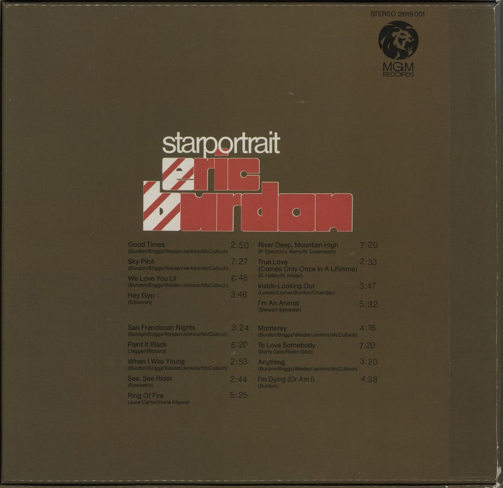 Eric Burdon Starportrait German Vinyl Box Set