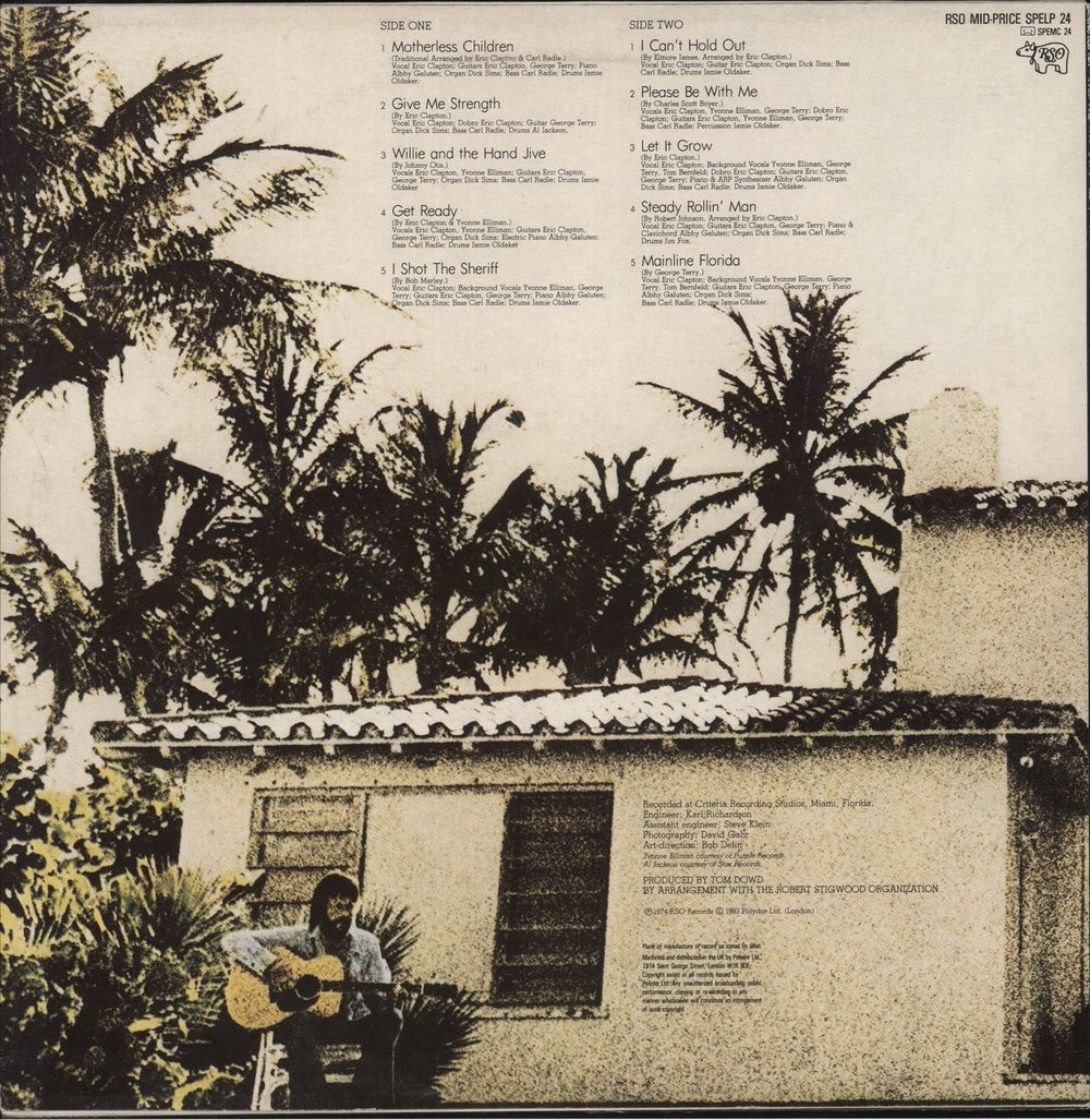 Eric Clapton 461 Ocean Boulevard UK vinyl LP album (LP record)