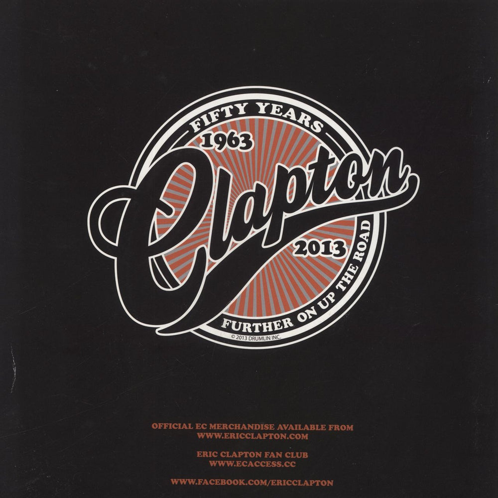 Eric Clapton USA-Europe Tour 2013 - Green cover - Ticket Stub UK tour programme