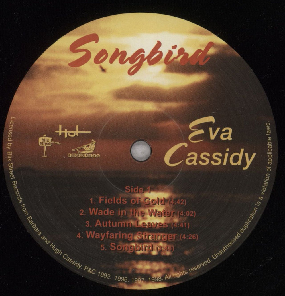 Eva Cassidy Songbird - 180 Gram Vinyl - Numbered UK vinyl LP album (LP record) E.CLPSO590442