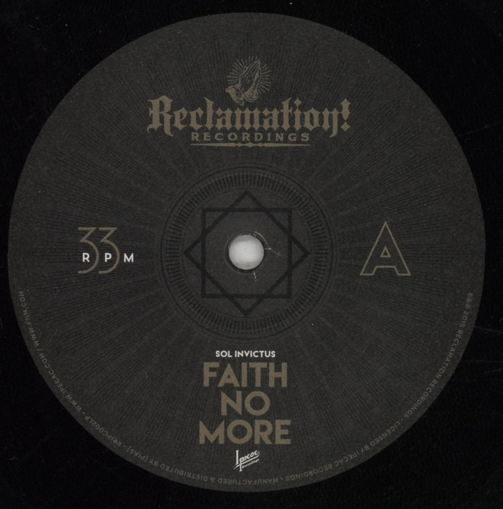 Faith No More Sol Invictus UK vinyl LP album (LP record) FNMLPSO849294